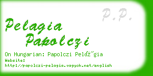 pelagia papolczi business card